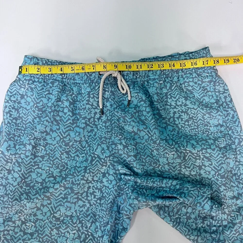 Faherty Brand Swim Trunks Lot of 3 Mens XL Board Shorts Floral Colorblock Blue